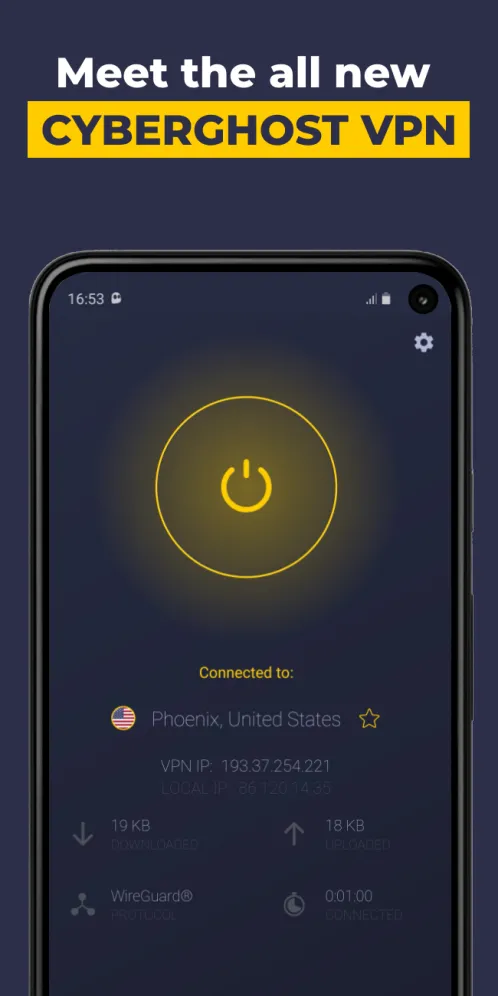 VPN by CyberGhost - Fast & Secure WiFi Protection - Скриншот 1