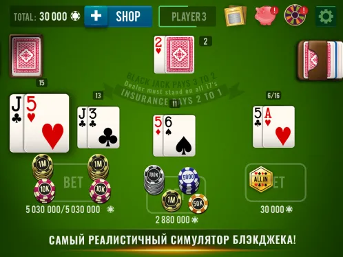 BLACKJACK 21 Casino Vegas - Блэк-джек 21 очко - Скриншот 2