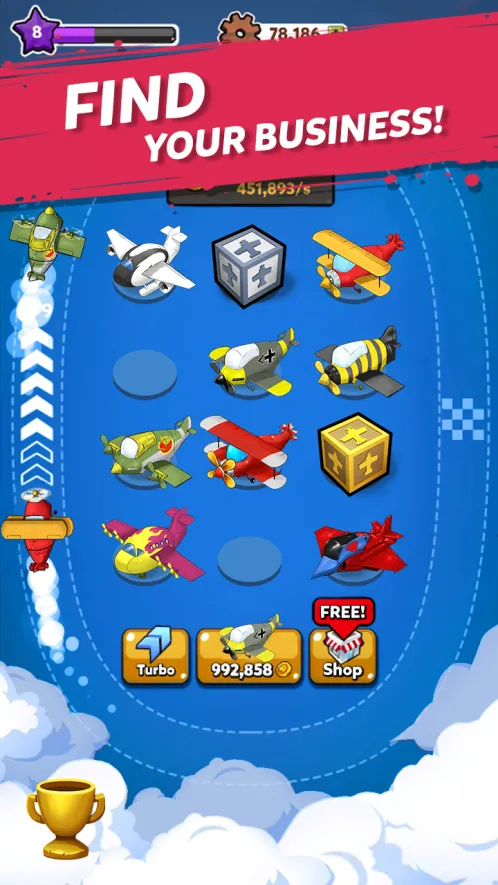 Merge Airplane: Cute Самолет Слияния - Скриншот 3