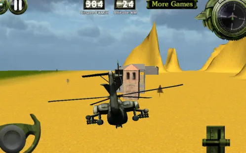 Боевой вертолет 3D полет - Скриншот 1