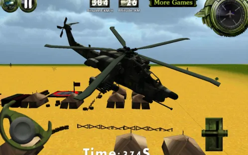 Боевой вертолет 3D полет - Скриншот 2