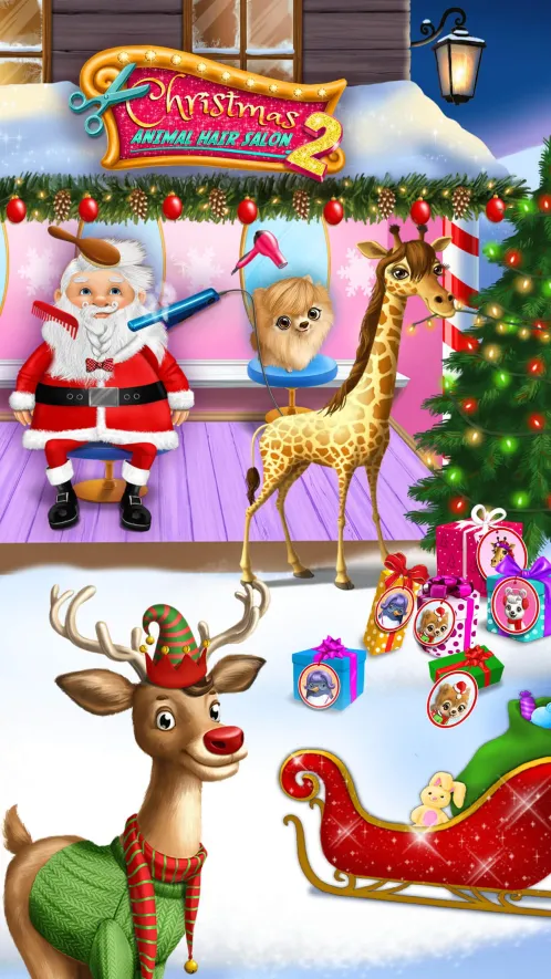 Christmas Animal Hair Salon 2 - Скриншот 2