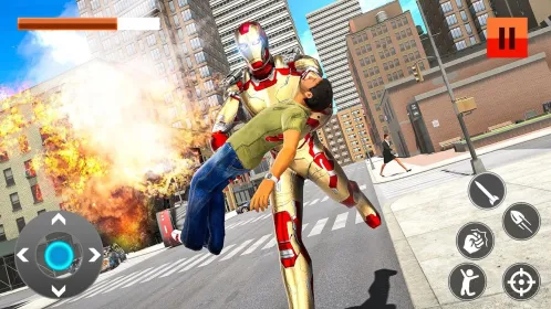 Iron Hero Wars Vs. город банды - Скриншот 4