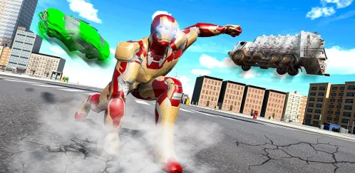 Iron Hero Wars Vs. город банды - Скриншот 1