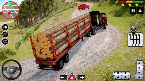 Log Transporter Truck Driving - Скриншот 2